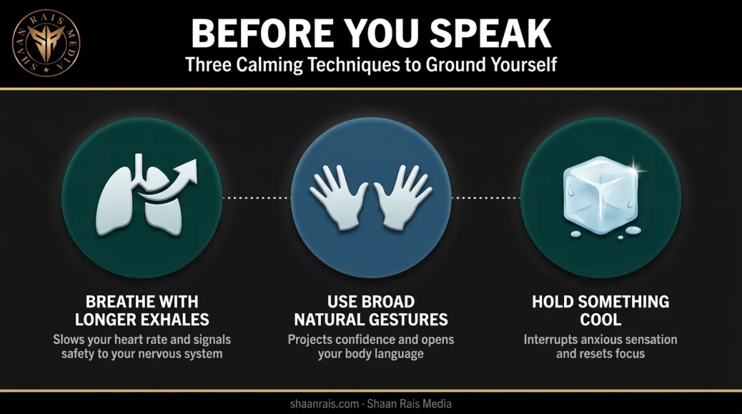 three physical techniques to calm anxiety before impromptu speaking