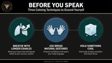 three physical techniques to calm anxiety before impromptu speaking