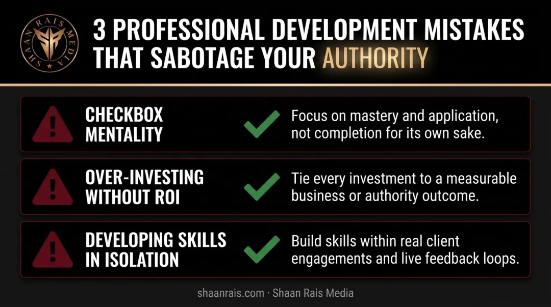 Three common professional development mistakes and how to avoid them