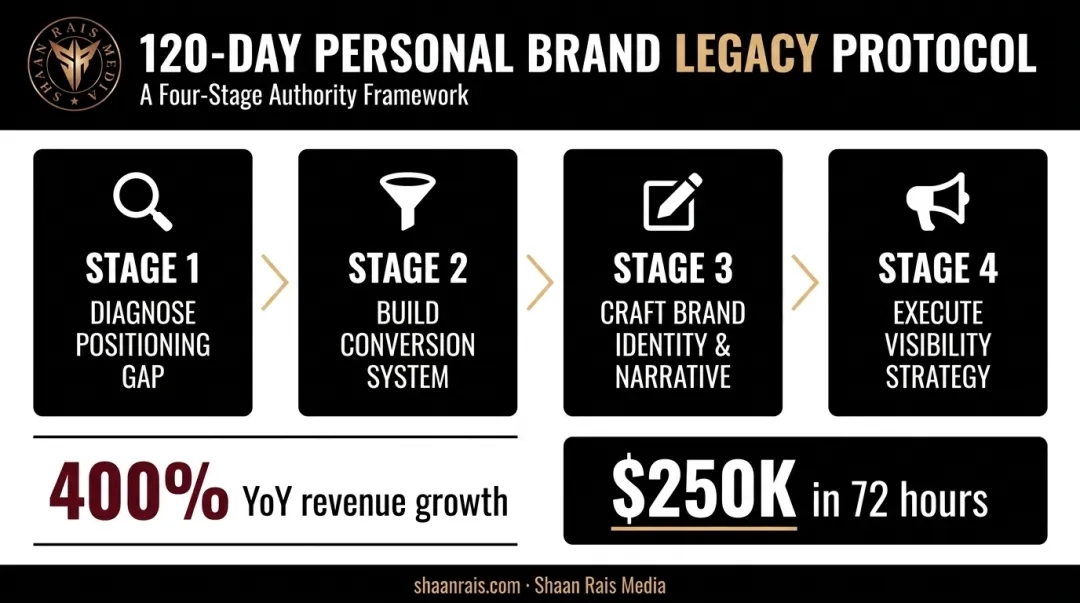 120-Day Personal Brand Legacy Protocol four-stage sequenced roadmap process