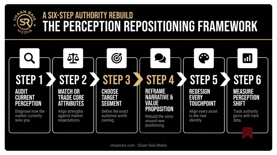6-step positioning innovation strategy framework from audit to measurement