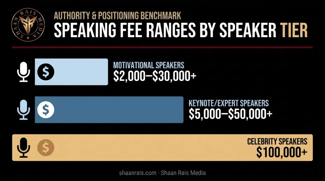 Speaking career fee comparison across motivational keynote and celebrity speakers