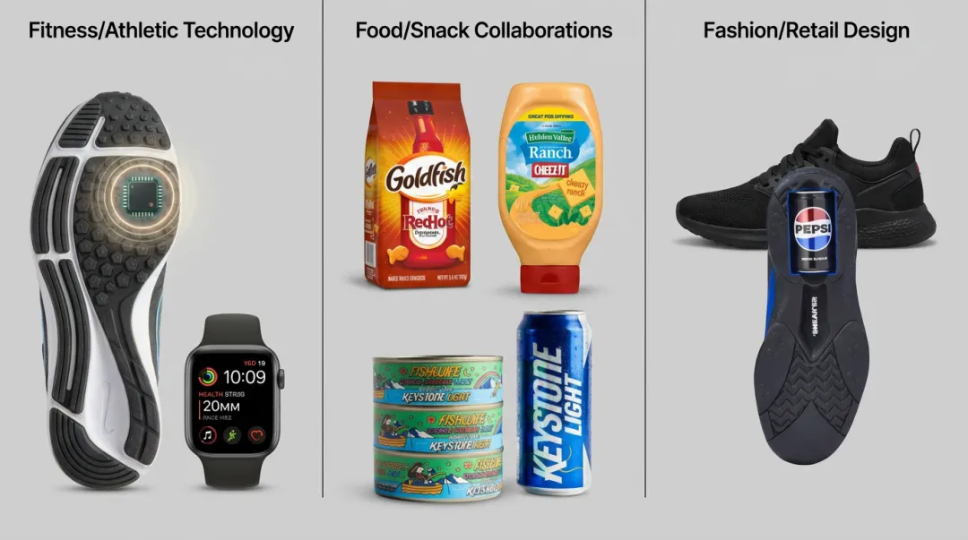 Collection of well-known co-branded consumer products across industries