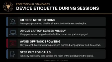 Four session device etiquette rules for professional conference attendees