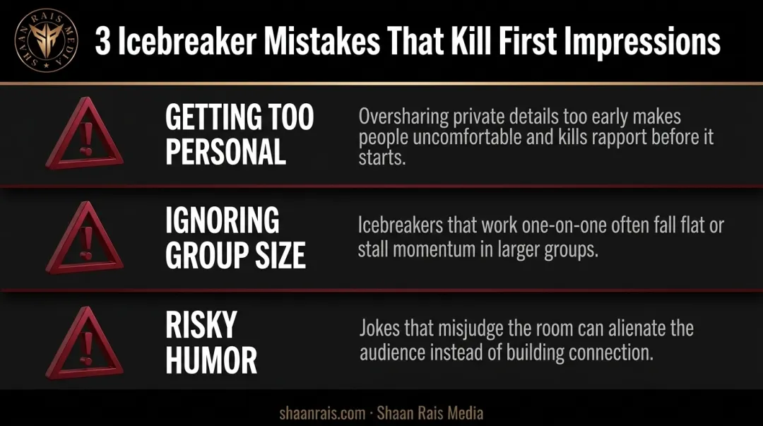 common presentation icebreaker mistakes and their negative impacts