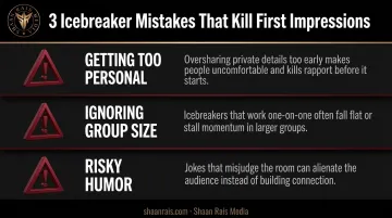 common presentation icebreaker mistakes and their negative impacts