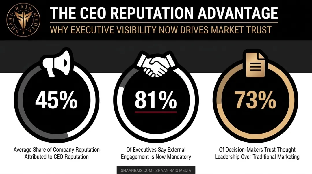 CEO reputation impact on company trust and external engagement statistics