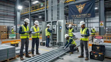 TTC Electrical team on industrial job site demonstrating safety-first work culture