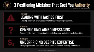 Three common mistakes undermining authority positioning comparison chart