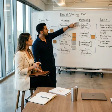 Brand identity strategy planning session