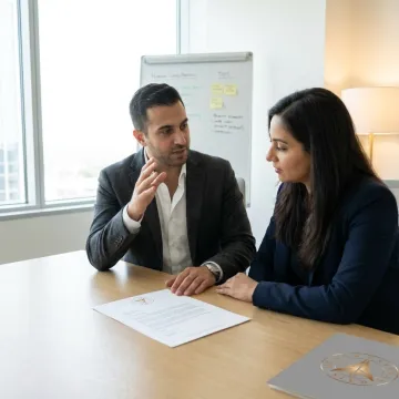 PR and marketing consultant advising founder