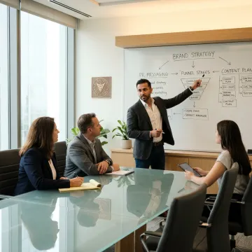 Consultant mapping PR and marketing strategy
