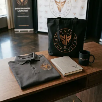 Custom branded uniforms and merchandise display