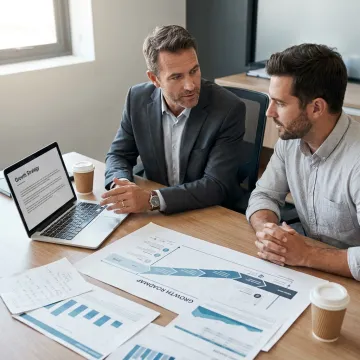Strategic business coaching session with growth planning
