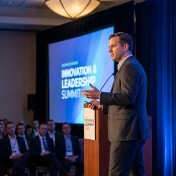 Expert speaker delivering a keynote presentation