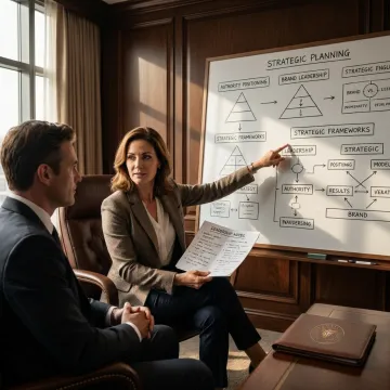 Executive coaching session with leadership notes