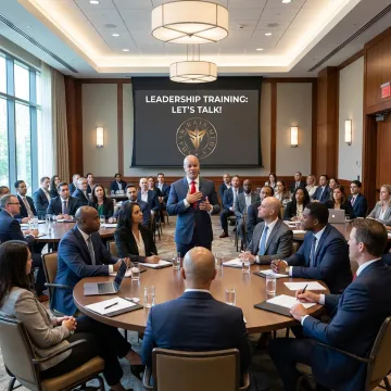 Professionals attending an active listening conference