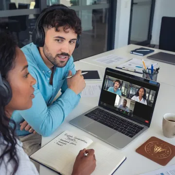 Online English speaking practice session