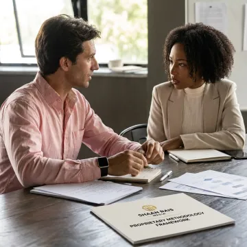 Leadership strategist coaching an executive