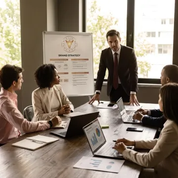 Communication consultant advising executives