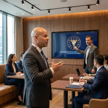 Public speaking bootcamp training session