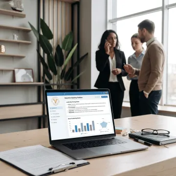 Executive coaching platform on laptop