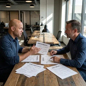 Coach guiding founder through business purpose strategy