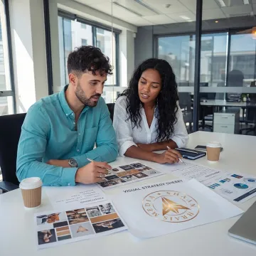 Brand identity consultant developing strategy