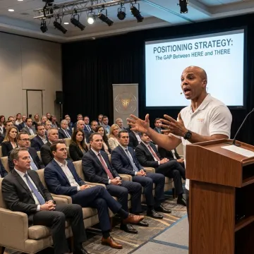 Leadership day keynote event with executive audience