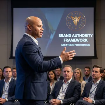 Leadership keynote speaker addressing business audience