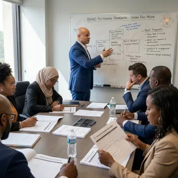 Strategist leading executive transition training session