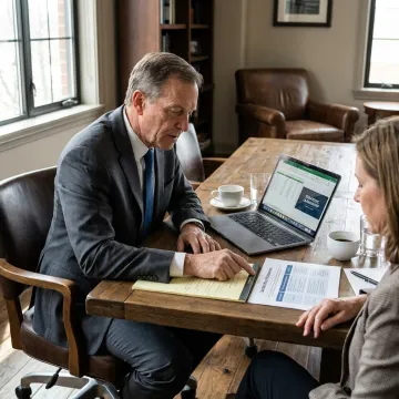 Brand strategist coaching an executive client