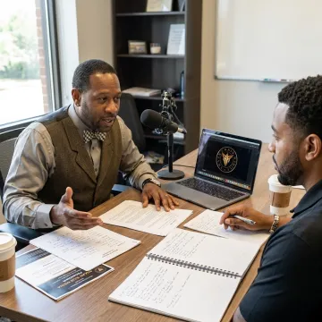 Entrepreneur receiving keynote positioning coaching
