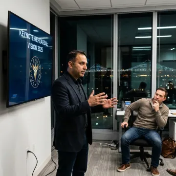 Executive practicing public speaking in San Francisco