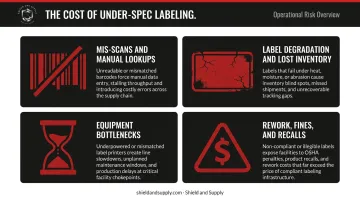 Four consequences of neglected industrial barcode labeling infrastructure on operations and compliance