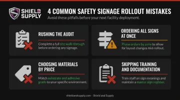 Four common manufacturing signage rollout mistakes and how to avoid them
