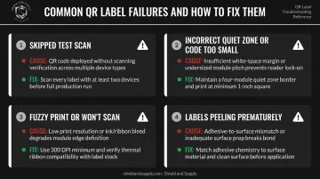 QR barcode label troubleshooting guide four common failure causes and fixes
