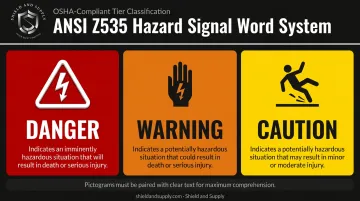 ANSI Z535 hazard label color system danger warning caution signal words