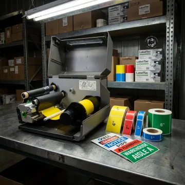 Custom cut-to-size industrial labels
