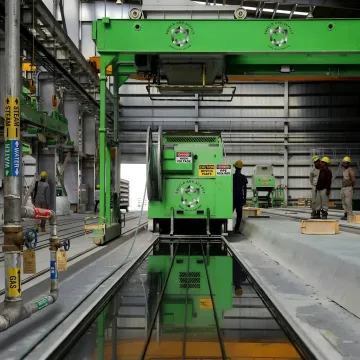Industrial labels and heavy-duty tags in a manufacturing facility