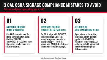 Three common Cal OSHA signage compliance mistakes employers must avoid