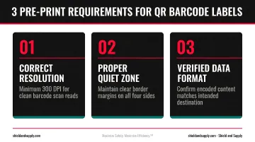 Three essential pre-print requirements for QR barcode label production checklist
