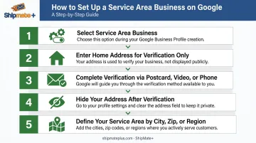 5-step Google Business Profile Service Area Business setup process for home-based businesses