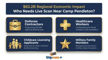 Four groups requiring Live Scan fingerprinting near Camp Pendleton military base