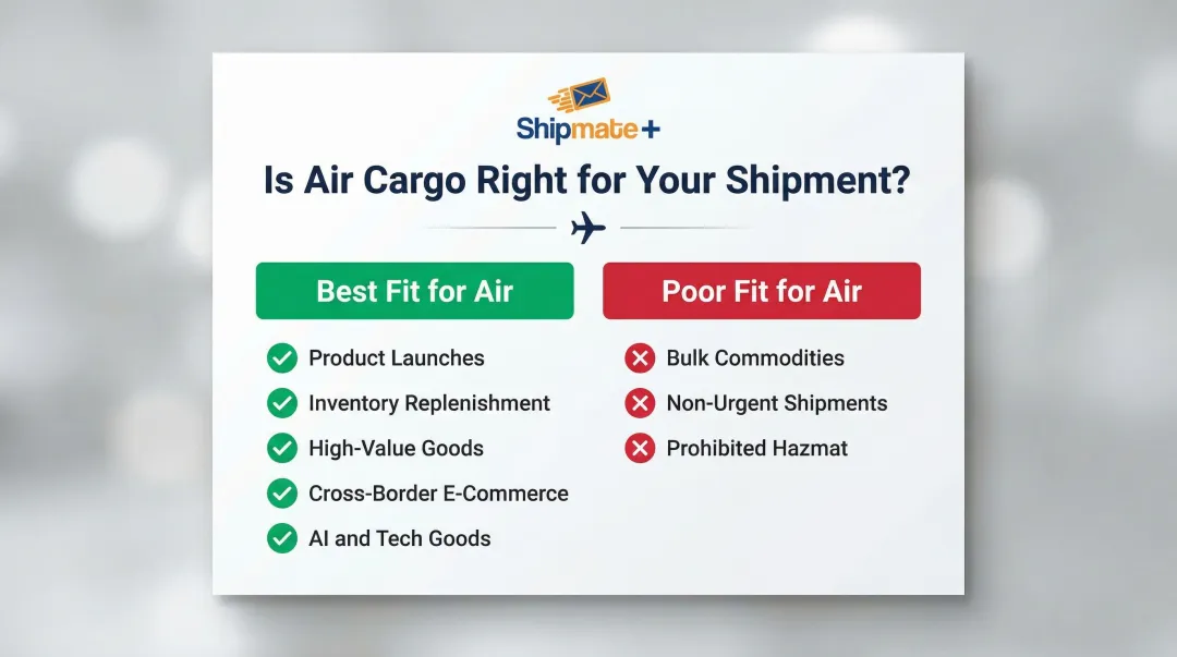 Air cargo ideal use cases versus wrong use cases comparison decision guide