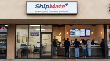 ShipMate+ Vista CA storefront and multi-service registration center interior