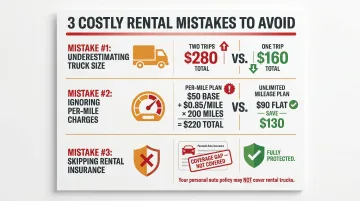Three common box truck rental mistakes to avoid with cost impact examples
