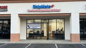 ShipMate Plus Vista CA storefront offering Live Scan fingerprinting services