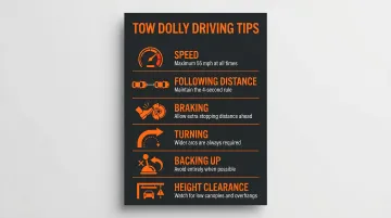 Six essential tow dolly driving safety tips for speed braking and turning adjustments