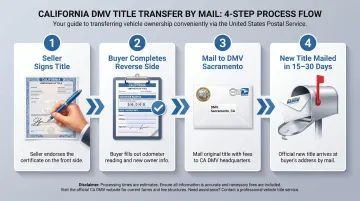 California vehicle title transfer process four-step mail submission flow